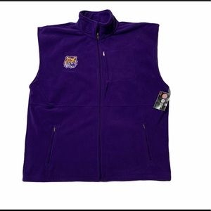 Mens VTG Genuine Stuff LSU Tigers Vest Jacket